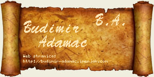 Budimir Adamac vizit kartica
